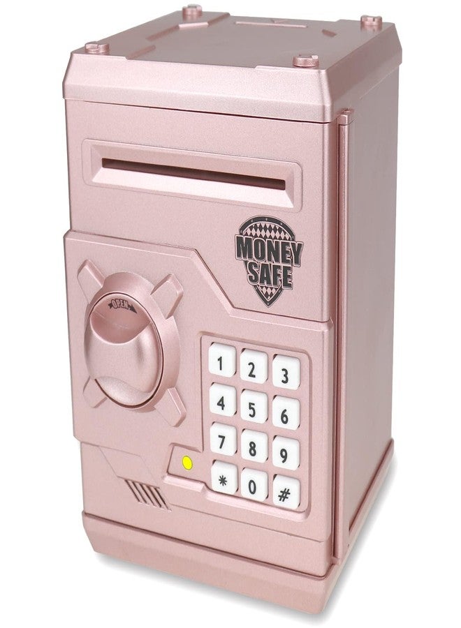 TOPBRY Piggy Bank for kids,Electronic Password Piggy Bank Kids Safe Bank Mini ATM Piggy Bank Toy for 3-14 Year Old Boys and Girls (Rose Gold) - Image 1